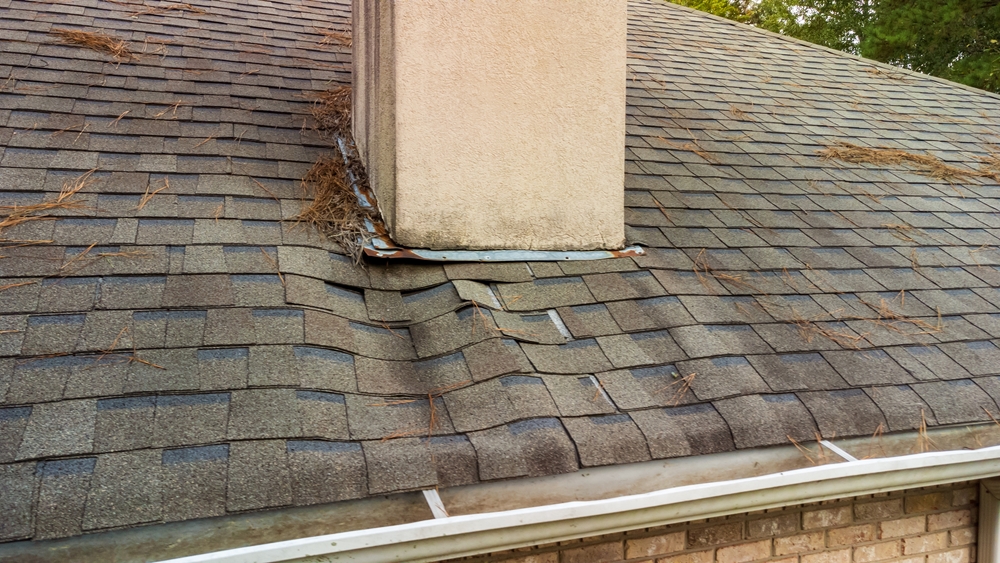 Roof and shingles damaged due to a water leak